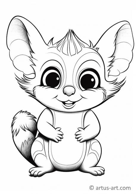 Page de coloriage d'opossum pour enfants